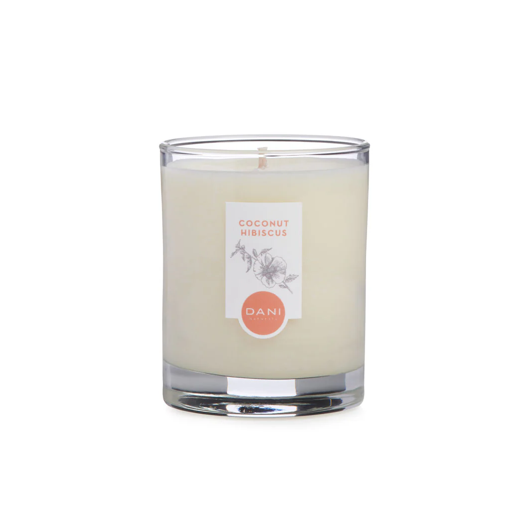 COCONUT HIBISCUS GLASS CANDLE - Image 2