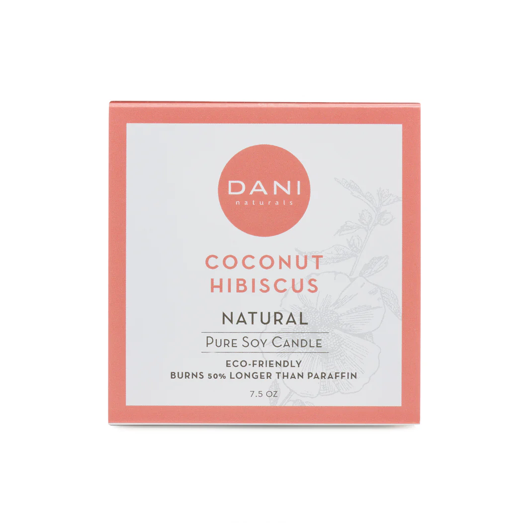 COCONUT HIBISCUS GLASS CANDLE - Image 3