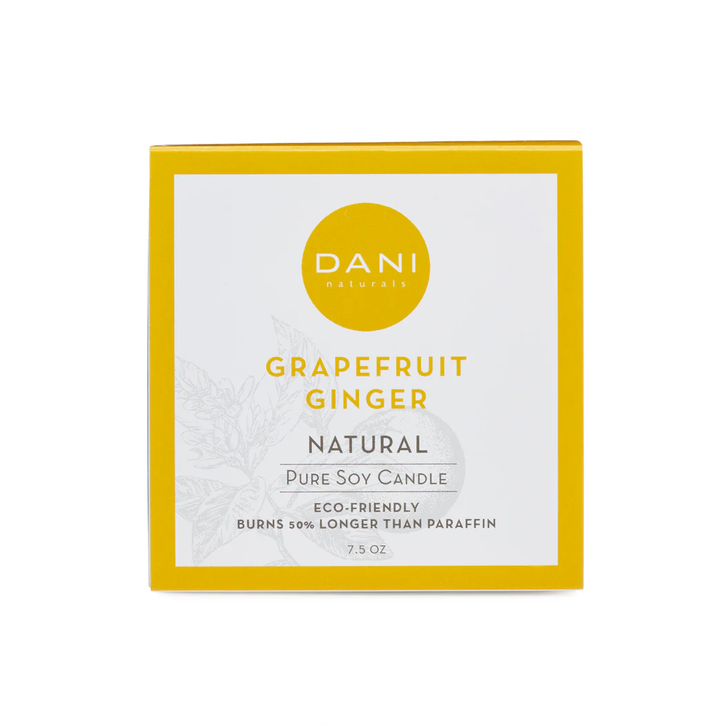 GRAPEFRUIT GINGER GLASS CANDLE - Image 3