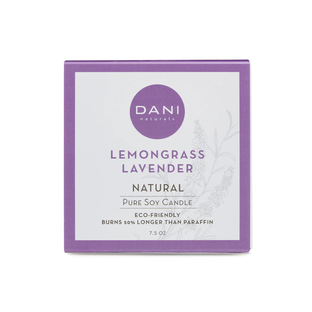 LEMONGRASS LAVENDER GLASS CANDLE - Image 3