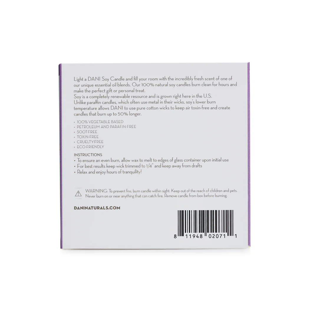 LEMONGRASS LAVENDER GLASS CANDLE - Image 4