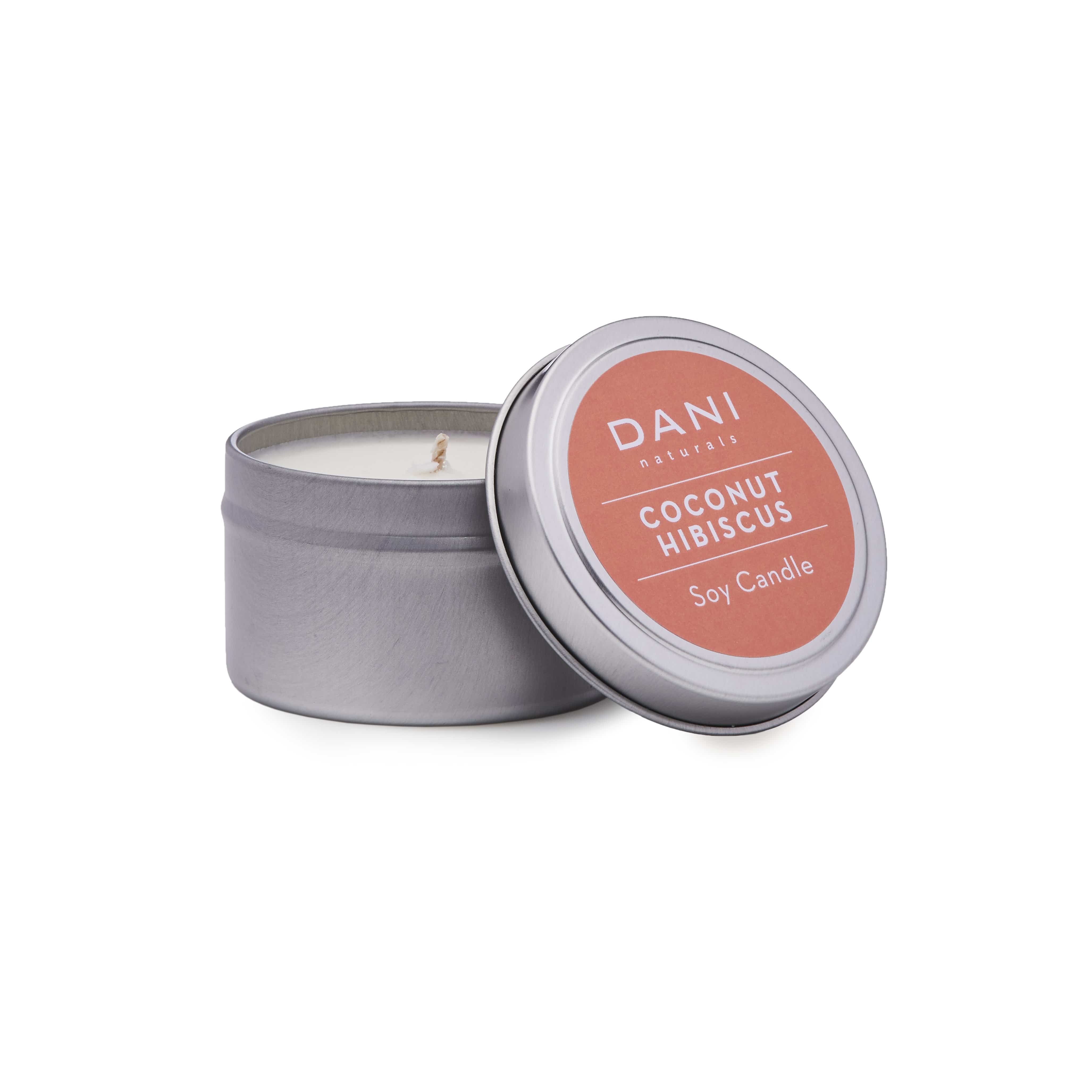 COCONUT HIBISCUS 6OZ TIN CANDLE - Image 2